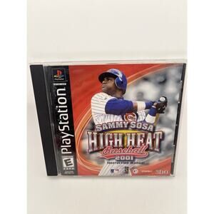 Sammy Sosa High Heat Baseball 2001 Sony PlayStation 1PS1 CIB Tested and Working